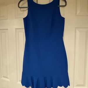 Jcrew outlet dress, royal blue, scalloped bottom size 0